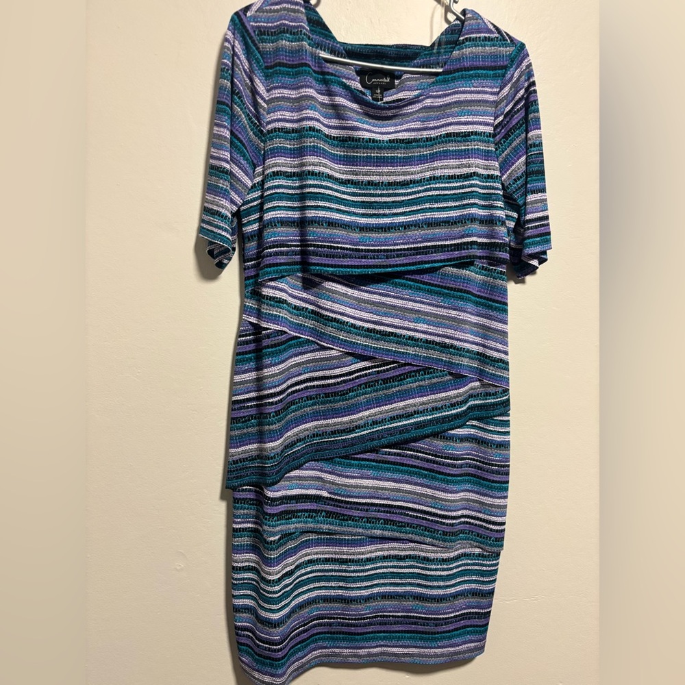 NWT Connected Apparel Multicolor Striped Dress